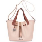 Bolsa Verona - Bege com detalhes Caramelo