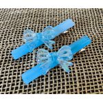 PRESILHAS - KIT 2 UN. - LAÇO - COR AZUL E TRANSPARÊNCIA