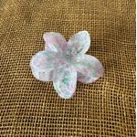 PIRANHA FLOR - COLORIDA - TONS DE ROXO E VERDE 