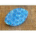 PIRANHA DE CABELO - OLHO GREGO - TONS DE AZUL 