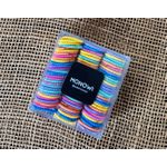 CAIXINHA COM ELÁSTICOS PARA CABELO - COLORIDOS 