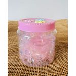 POTE DE ELÁSTICOS PARA CABELO - ELÁSTICOR COLORIDOS COM TRANSPARÊNCIA 