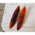 PRESILHAS - KIT COM 2 UN. - MODELO CANOA - TONS DE MARROM 