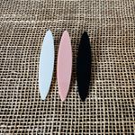 PRESILHAS - KIT 3 UN. - MODELO CANOA - COR PRETA, CREME E MARROM 