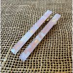 PRESILHAS - KIT 2 UN.- RETANGULAR - TONS DE ROSA E OFF WHITE 