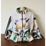 PARKA ESTAMPA - FLORAL- TONS DE VERDE E AMARELO 