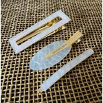 PRESILHAS - KIT 3 UN. - (2 PRESILHAS + 1 MODELO CLIP) - COR BRANCA
