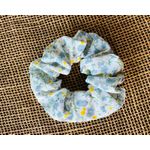 SCRUNCHIE - FLORAL - COR VERDE COM AMARELO 