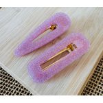 PRESILHAS - KIT COM 2 UN. - TOM DE ROSA - COM EFEITO DE BILHO 