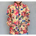 CORTA-VENTO ESTAMPADO - FLORAL COM FUNDO AMARELO 