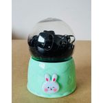 POTE DE ELÁSTICOS PARA CABELO - TEMA COELHO - COR VERDE 