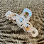 PIRANHA DE CABELO - COR AREIA E TRANSPARÊNCIA 