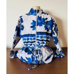PARKA - ESTAMPADA - TONS DE AZUL 