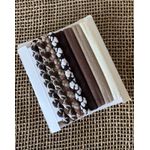 KIT - ELÁSTICO PARA CABELO - COM 8 UNIDADES - TONS DE MARROM E CREME 