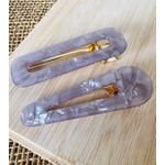 PRESILHAS - KIT COM 2 UN. - EFEITO MARMORIZADO - TOM DE AREIA 