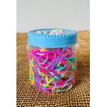 POTE DE ELÁSTICOS PARA CABELO - ELÁSTICOS COLORIDOS 