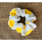 SCRUNCHIE - POÁ - COR AMARELA E VERDE 