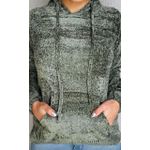 MOLETOM - estilo tricot - de máquina - tom de verde 