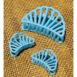 KIT - PIRANHA DE CABELO - COM TRÊS UNIDADES- AZUL 