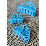 KIT - PIRANHA DE CABELO - COM TRÊS UNIDADES- AZUL 