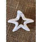 PIRANHA DE CABELO - ESTRELA BRANCA COM DOURADO 