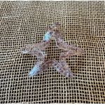 PIRANHA DE CABELO - ESTRELA TRANSPARENTE COM DOURADO 