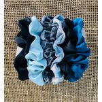 KIT ELÁSTICO PARA CABELO - (COM 6 ELÁSTICOS) - TONS DE PRETO E AZUL 