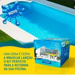 BRASILUX KIT PU AZUL PISCINA 4,5L