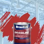 Brasilux Tinta Esmalte Sintético Secagem Rapida Vermelho Massey Ferguson Brasiline 3,6L