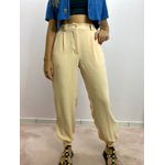 CALÇA JOGGER CREPE CINTO NUDE
