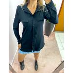 CAMISA CHEMISE VISCOLINHO PRETO