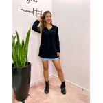 CAMISA CHEMISE VISCOLINHO PRETO