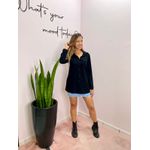 CAMISA CHEMISE VISCOLINHO PRETO