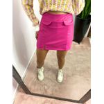 SHORTS SAIA COURO FAKE PINK