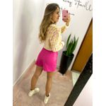 SHORTS SAIA COURO FAKE PINK