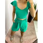 CONJUNTO CREPE SHORT VERDE