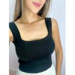 CROPPED TRICOT MODAL ALÇA LARGA PRETO