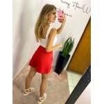 SHORT ALFAIATARIA CÓS TRIANGULAR VERMELHO
