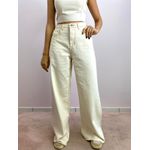CALÇA JEANS WIDE LEG CRU