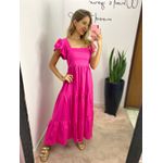 VESTIDO TRICOLINE BABADOS PINK