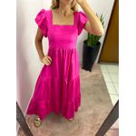 VESTIDO TRICOLINE BABADOS PINK