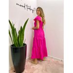 VESTIDO TRICOLINE BABADOS PINK