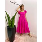 VESTIDO TRICOLINE BABADOS PINK