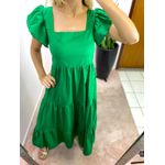 VESTIDO TRICOLINE BABADOS VERDE