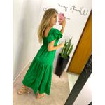 VESTIDO TRICOLINE BABADOS VERDE