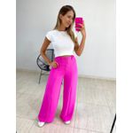 CALÇA PANTALONA CREPE BOTÃO PINK