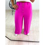 CALÇA PANTALONA CREPE BOTÃO PINK