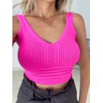 CROPPED TRICOT MODAL TRANÇADINHO PINK