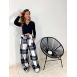 CROPPED TRICOT TRANSPASSADO PRETO
