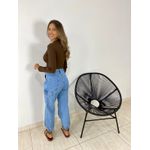 CROPPED CANELADO MAJU MARROM